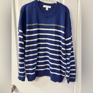 Lilly Pulitzer Blue and White Striped Sweater
